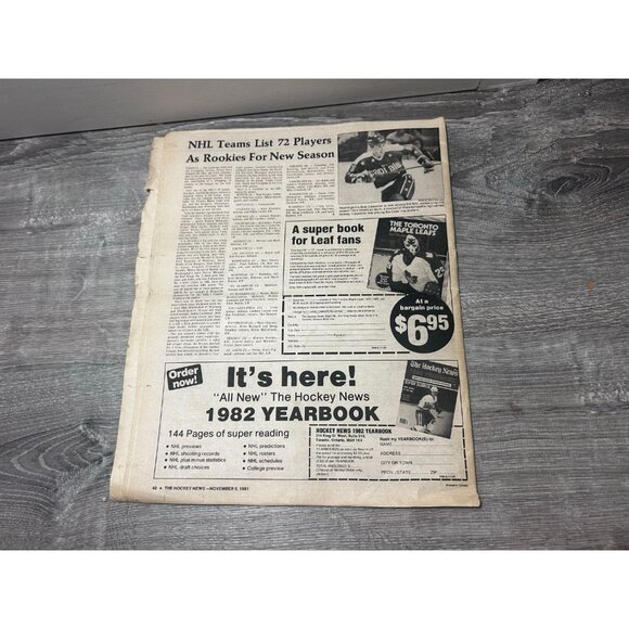 The Hockey News Vol 35 #6 Ray Bourque / Rick Middleton Paperback November 6,1981 - Picture 6 of 6